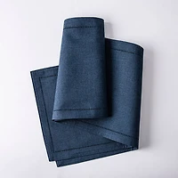 Harman Hemstitch Polyester Runner (Navy)