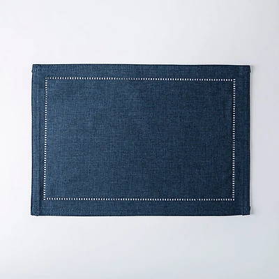 Harman Hemstitch Polyester Placemat (Navy)