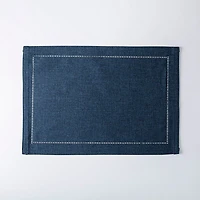 Harman Hemstitch Polyester Placemat (Navy)