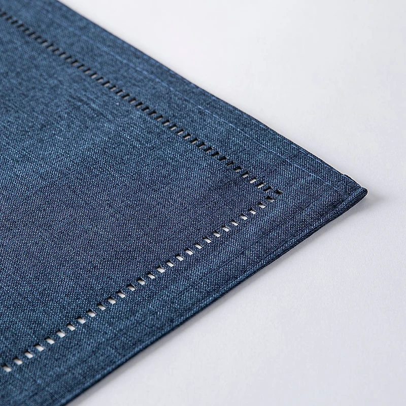 Harman Hemstitch Polyester Placemat (Navy)