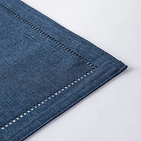 Harman Hemstitch Polyester Placemat (Navy)