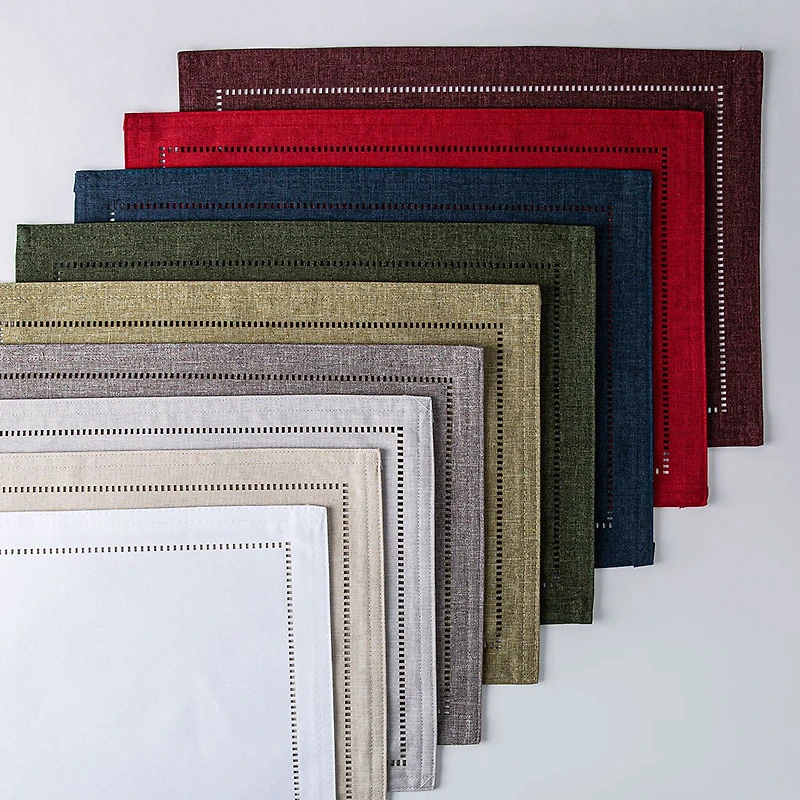 Harman Hemstitch Polyester Placemat (Navy)