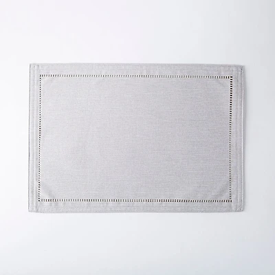 Harman Hemstitch Polyester Placemat (Light Grey)