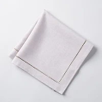 Harman Hemstitch Polyester Napkin - Set of 4 (Light Grey)