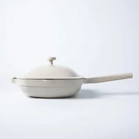 One-Pan Quadra Deep Fry Pan-W Steamer 10in 26 Cm / 3.7 L (Cream)