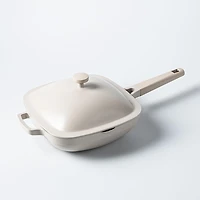 One-Pan Quadra Deep Fry Pan-W Steamer 10in 26 Cm / 3.7 L (Cream)