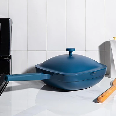 KSP One-Pan Deep Fry Pan-W Steamer 10in (Blue Salt)