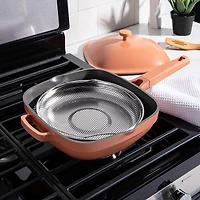 One-Pan Quadra Deep Fry Pan-W Steamer 10in 26 Cm / 3.7 L (Spice)