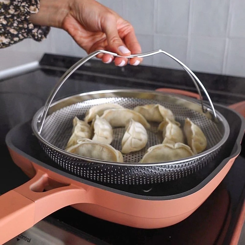 One-Pan Quadra Deep Fry Pan-W Steamer 10in 26 Cm / 3.7 L (Spice)