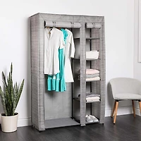 KSP Softstor 'Linen Look' Fabric Wardrobe (Grey)