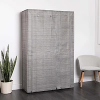 KSP Softstor 'Linen Look' Fabric Wardrobe (Grey)
