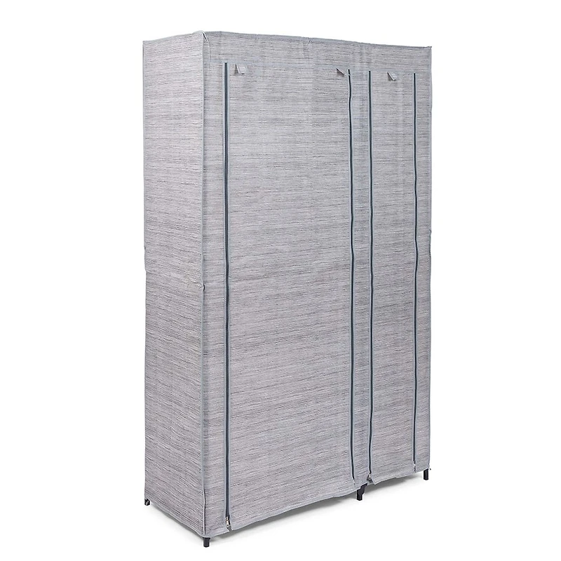 KSP Softstor 'Linen Look' Fabric Wardrobe (Grey)