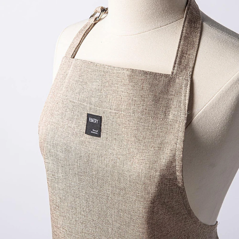 Harman Pantry Chambray Adjustable Apron (Tan)