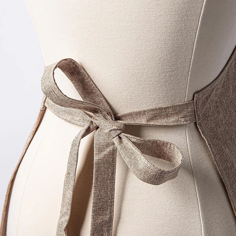 Harman Pantry Chambray Adjustable Apron (Tan)