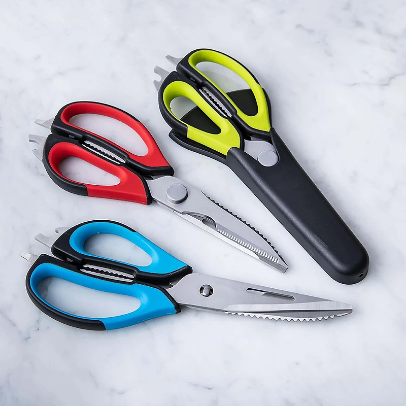 KSP 7-In-1 Multi-Function 9" Multi Purpose Scissors W/Sheath (Asstd.)
