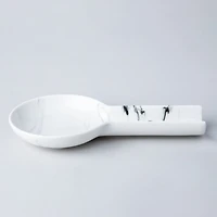 KSP Marble Porcelain Flat Spoon Rest (White/Grey) 24 x 12.5 x 3 cm