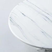 KSP Marble Porcelain Footed Cake Plate (White/Grey