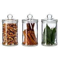 KSP Classic Glass Canister with Lid - Set of 3 (Clear)