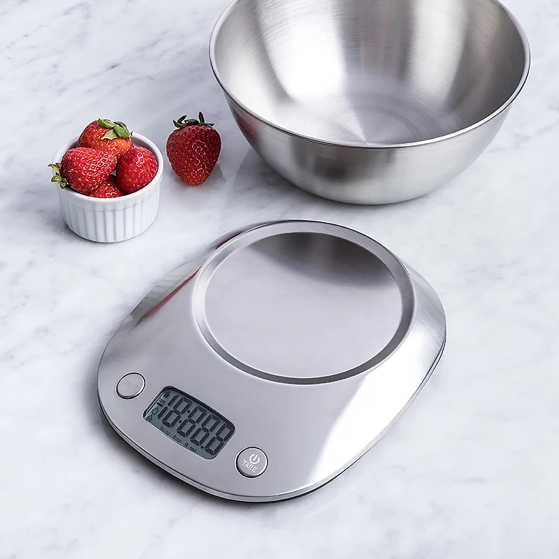 KSP Bake Pro Digital Kitchen Scale with Bowl (Stainless Steel)