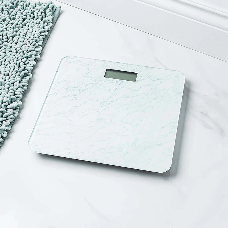 KSP Verra Glass 'Marble' Digital Bathroom Scale (White)