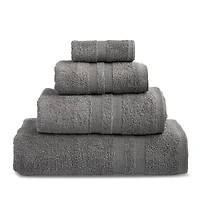Moda At Home Allure Cotton Hand Towel (Dark Grey)