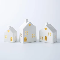 KSP Christmas Village 'Heart' Ceramic LED Decor Set/3