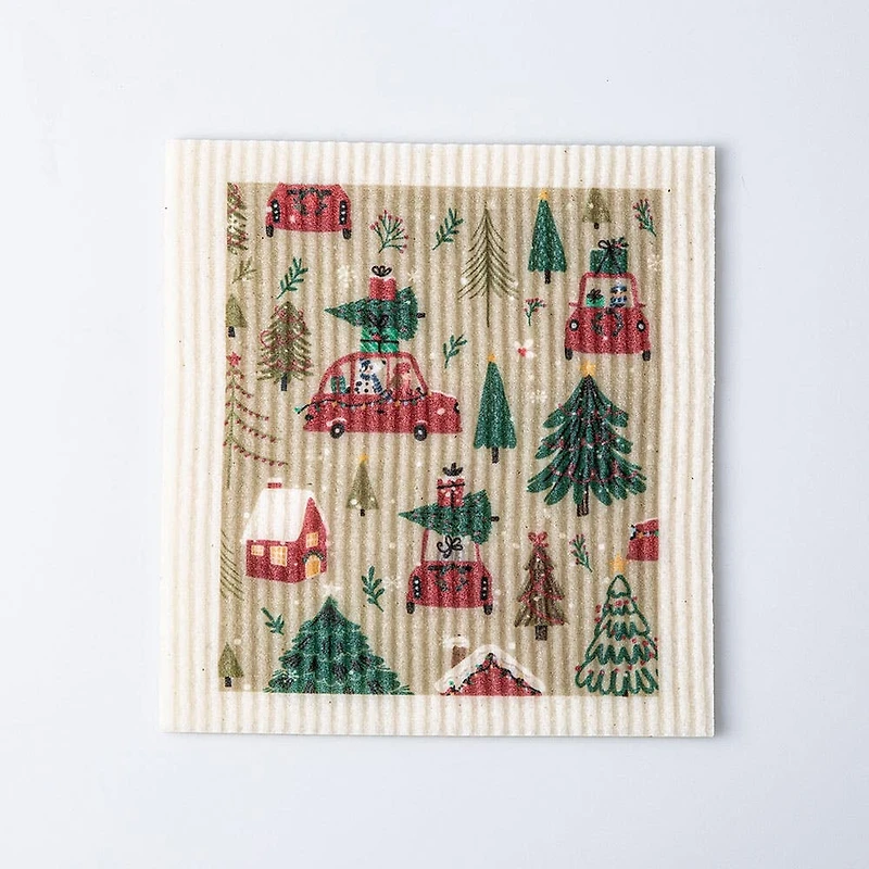 Harman Christmas 'Feels Like Christmas' Reusable Sponge Cloth (Multi)