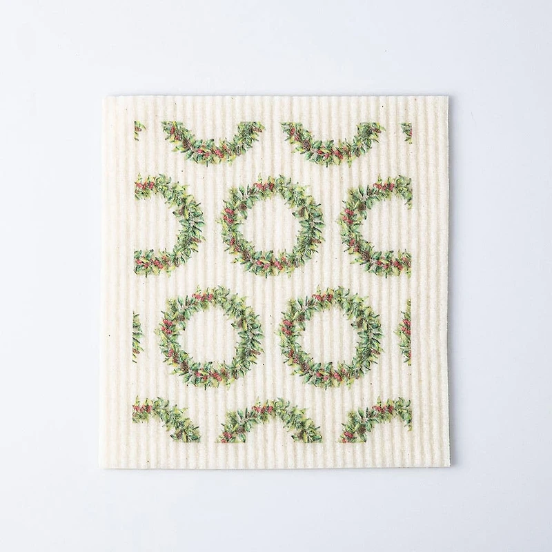 Harman Christmas 'Wreath' Reusable Sponge Cloth