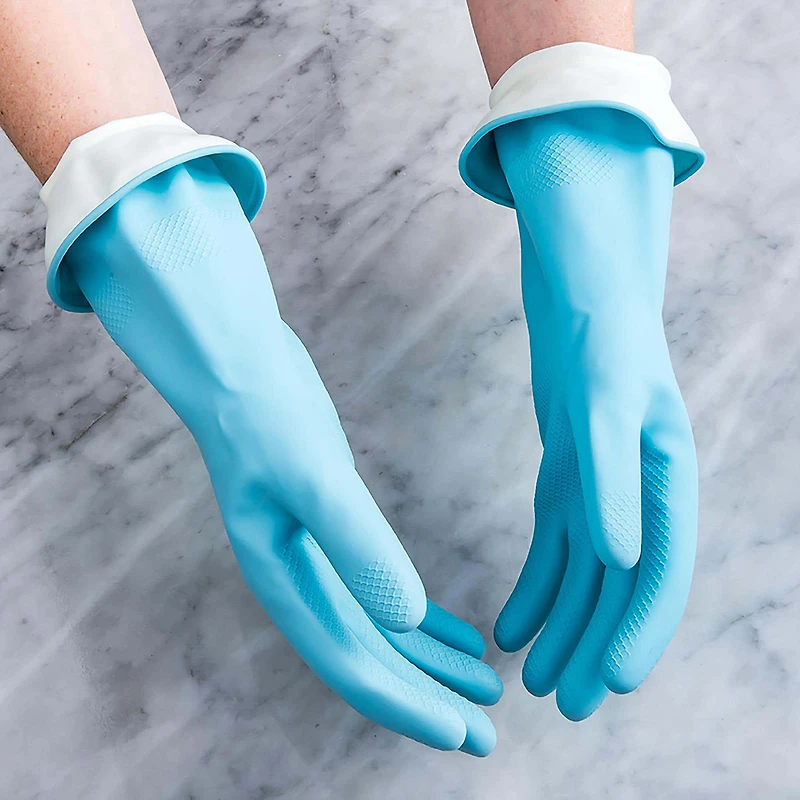 Casabella Waterblock Premium Latex Gloves - Small (Blue)