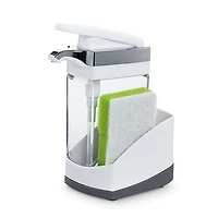 Casabella Sink Sider Soap Dispenser with Sponge (White/Grey)