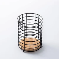 KSP Natura Bamboo & Wire Utensil Holder (Black/Natural)