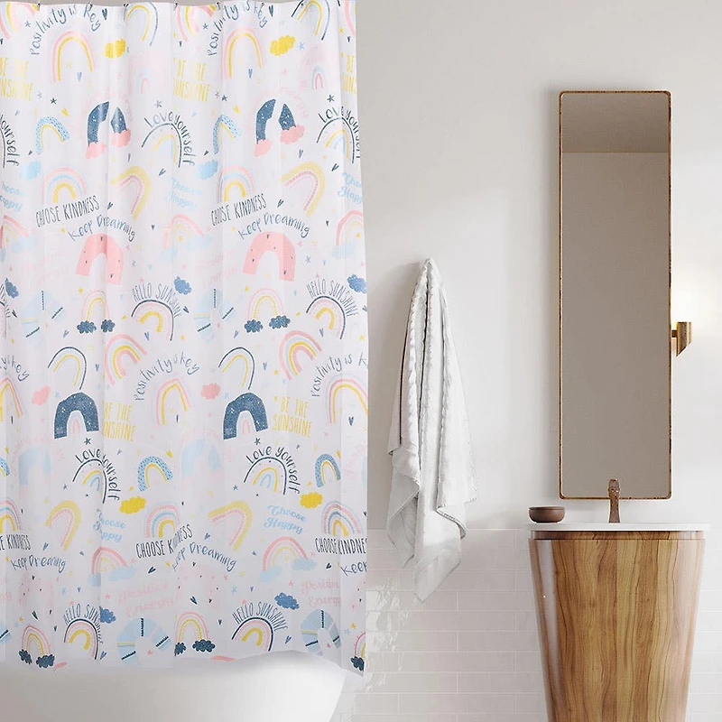 Splash Peva 'Happy Rainbow' Shower Curtain
