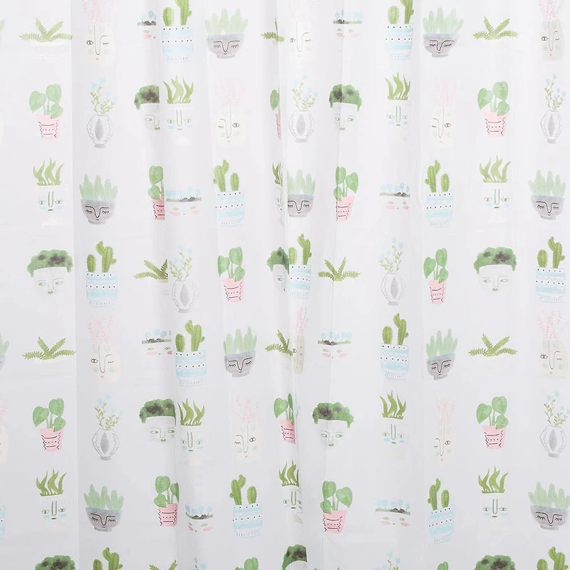 Splash Peva 'Faced Plant' Shower Curtain