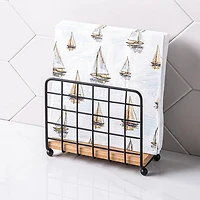 KSP Natura Bamboo & Wire Napkin Holder Verticle (Black/Natural)
