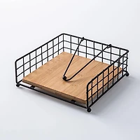 KSP Natura Bamboo & Wire Napkin Holder (Black/Natural)