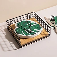 KSP Natura Bamboo & Wire Napkin Holder (Black/Natural)