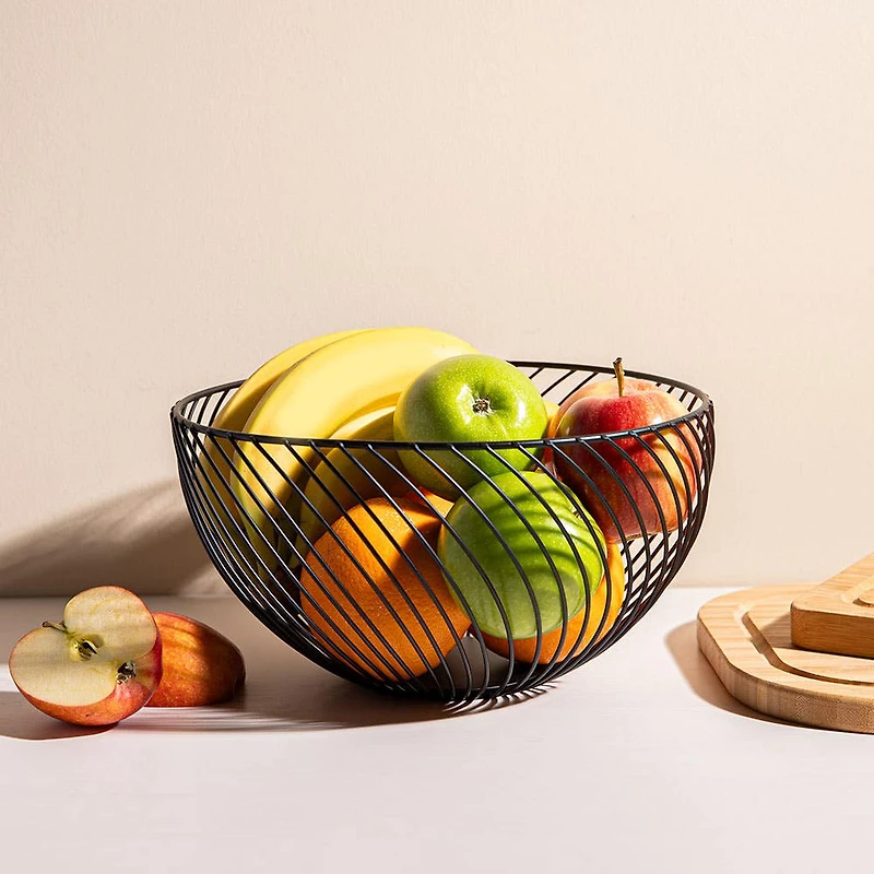 KSP Natura Wire Fruit Basket (Black)