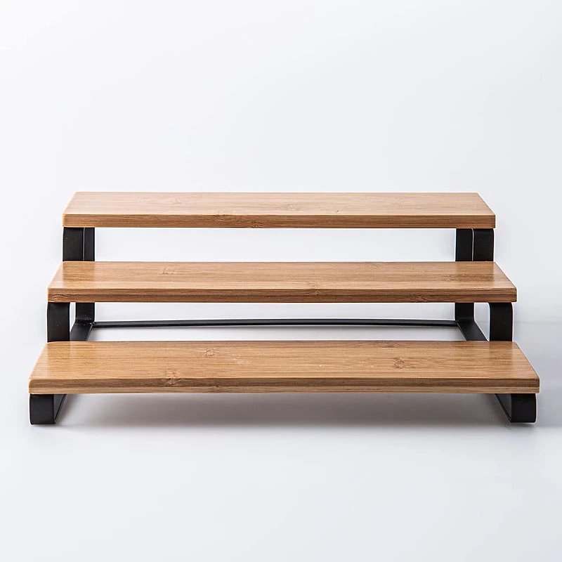 KSP Natura Bamboo & Wire 3-Tier Organizer (Black/Natural)