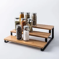 KSP Natura Bamboo & Wire 3-Tier Organizer (Black/Natural)