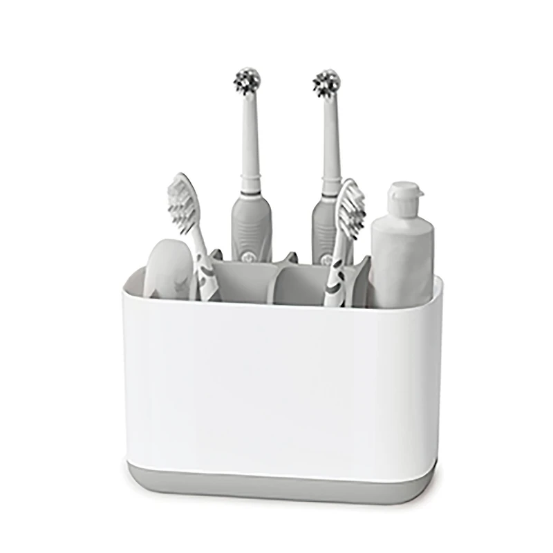 Joseph Joseph Smart Bath Toothbrush Holder Caddy (White/Grey