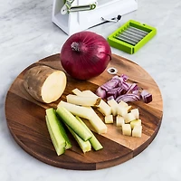 Starfrit 3-In-1 Pro Fry Cutter and Cuber (White/Green)