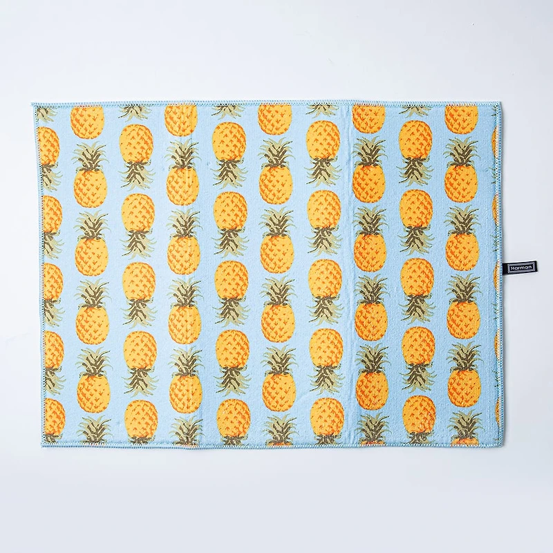 Harman Dry 'Pineapple' Microfibre Dish Drying Mat (Blue)