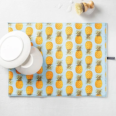 Harman Dry 'Pineapple' Microfibre Dish Drying Mat (Blue)