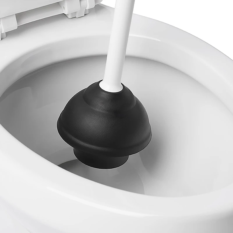 OXO Good Grips Bath Toilet Plunger with Caddy (White)