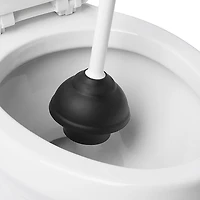 OXO Good Grips Bath Toilet Plunger with Caddy (White)