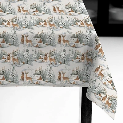 Harman Christmas 'Shimmer Stag' Tablecloth 70" Round