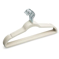 KSP Velvet Flocked Hanger - Set of 10 (White)
