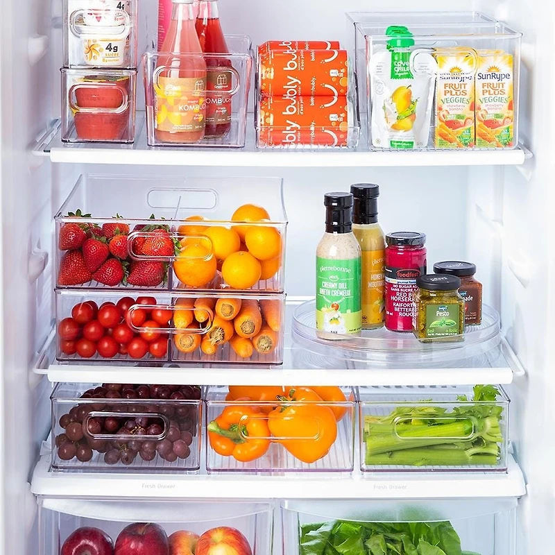 iDesign Linus 'Tall' Fridge 'N Pantry Binz (Clear) 12x8x8"