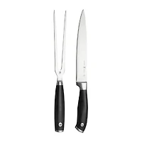 Henckels Forged Elite Carving Knife-Fork Combo - Set of 2 (Black)