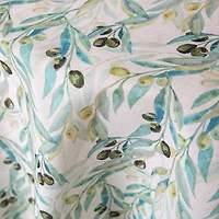 Harman Printed 'Mixed Olive' Linen Tablecloth (70" dia.)